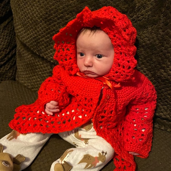 Handmade red sweater set 🎁 New! - Picture 4 of 6